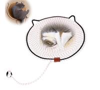 Celery Pets Dual Scratching Pad,Cat Scratching Pads for Indoor Cats,Cat Scratching Pad with Ball,17”/20”Cat Scratching Mat Natural Cotton Rope Cat Scratching Pad (White,42CM)