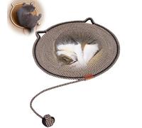 Celery Pets Dual Scratching Pad,Cat Scratching Pads for Indoor Cats,Cat Scratching Pad with Ball,17”/20”Cat Scratching Mat Natural Cotton Rope Cat Scratching Pad (Black,42CM)