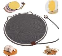 Celery Pets Dual Scratching Pad, Celery Pets Cat Scratcher Mat, Natural Cotton Rope Cat Scratching Mat, for Indoor, Wall, Couch, Carpets (Dark Gray,24in)