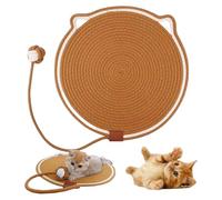Celery Pets Dual Scratching Pad, Natural Cotton Rope Scratching Pads for Indoor Cats with Cat Toy, Grinding Claws Nails, for Protecting Furniture (Brown,42 CM)
