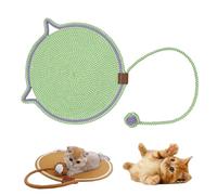 Celery Pets Dual Scratching Pad, Natural Cotton Rope Scratching Pads for Indoor Cats with Cat Toy, Grinding Claws Nails, for Protecting Furniture (DuoBa-Green,42 CM)