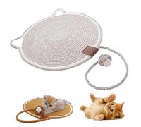 Celery Pets Dual Scratching Pad, Natural Cotton Rope Scratching Pads for Indoor Cats with Cat Toy, Grinding Claws Nails, for Protecting Furniture (Grey,50 CM)