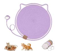 Celery Pets Dual Scratching Pad, Scratching Pads for Indoor Cats, 14"/17”/20” Cat Scratcher Mat, Natural Wear-Resistant Cat Scratching Mat, Large Size Cat Bed Cat Scratching Pad (Purple,14in)