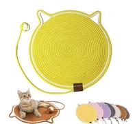Celery Pets Dual Scratching Pad, Scratching Pads for Indoor Cats, Cat Scratch Pads, Cat Scratching mat Natural Cotton Rope Cat Scratching Pad,Large Size Cat Bed Cat Scratching Pad (17in,Yellow)