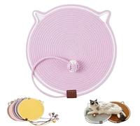 Celery Pets Dual Sided Cat Scratching Pad, Celery Pets 17”/20” Cat Scratcher Mat, Cat Scratching Mat Natural Cotton Rope, Large Size Cat Bed Cat Scratch Mat for Indoor Cats (Pink,17in)