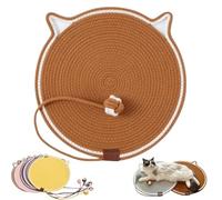 Celery Pets Dual Sided Cat Scratching Pad, Celery Pets 17”/20” Cat Scratcher Mat, Cat Scratching Mat Natural Cotton Rope, Large Size Cat Bed Cat Scratch Mat for Indoor Cats (Brown,17in)