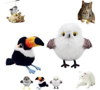 Celery Pets Rechargeable Flapping Bird Cat Toy, Interactive Type - C Rechargeable CatToy, Cat Self-Entertainment Simulation Bird Toys, Motion Activated with Three-Mode Wing Flap for Catnip (A+C)