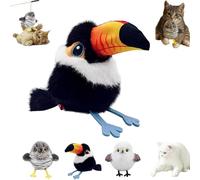 Celery Pets Rechargeable Flapping Bird Cat Toy, Interactive Type - C Rechargeable CatToy, Cat Self-Entertainment Simulation Bird Toys, Motion Activated with Three-Mode Wing Flap for Catnip (A)