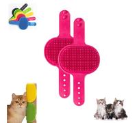 Celery Pets Silicone Grooming Strap Pad, Silicone Grooming Strap Pad, Cat Self Groomer, Adjustable Silicones Pet Groomings Tool, For Climbing Frames & Table Legs (red)