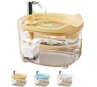 Celery Pets Water Fountain, Celerypets Triple-Filter Pet Water Fountain, 025 New 1.5L Automatic Cat Dog, for Cats Dogs Multi Pets (Yellow)