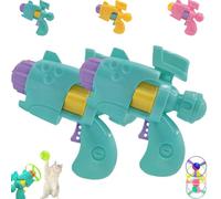 Celerypet Light-Up Flying Disc Cat Launcher Set, Celery Pets Cat Fetch Toy, with Colorful Flying Propellers Set, Pet Playing Interactive Flyings Launcher Toy, for Pet Training, Chasing (Green*2Pcs)