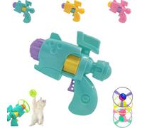 Celerypet Light-Up Flying Disc Cat Launcher Set, Celery Pets Cat Fetch Toy, with Colorful Flying Propellers Set, Pet Playing Interactive Flyings Launcher Toy, for Pet Training, Chasing (Green)
