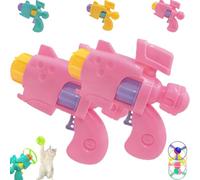 Celerypet Light-Up Flying Disc Cat Launcher Set, Celery Pets Cat Fetch Toy, with Colorful Flying Propellers Set, Pet Playing Interactive Flyings Launcher Toy, for Pet Training, Chasing (Pink*2Pcs)