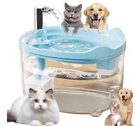 Celerypets Triple-Filter Pet Water Fountain, Automatic 50.72oz/1.5L Drinking Fountain with Quiet Pump and LED Indicator for Cats Dogs Multiple Pets (Blue)