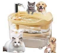 Celerypets Triple-Filter Pet Water Fountain, Automatic 50.72oz/1.5L Drinking Fountain with Quiet Pump and LED Indicator for Cats Dogs Multiple Pets (Yellow)