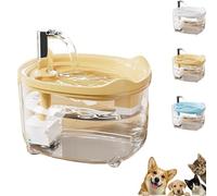 Celerypets Water Fountain, 2025 New Triple-Filter Pet Water Fountain, 50.72oz/1.5l Automatic Cat Dog Fountains, Intelligent Anti-Dry Burning, Ultra-Quiet, for Cats Dogs (Yellow)