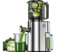 CelerySpec Extractor de Jugos de Frutas y Verduras, Prensado en Frío con Calibre de 130mm, Slow Juicer de 250W, Capacidad de 1,8L, Sin BPA, Fácil de Limpiar, Acero Inoxidable
