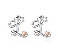 CELESTA Mujer Pendientes con Inicial Letras Nombre Personalizado Pendientes Pequeño con Corazón Ideas Regalo Comunion Niña 16 Años