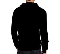 Celeste Luke Mens Hoodies Back Print Sudadera con capucha Hollywood Holly para hombre, NEGRO, M