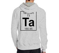 Celeste Luke Mens Hoodies Back Print Sudadera con capucha personalizada para hombre, taza caliente de café, Gris, XL