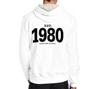Celeste Luke Mens Hoodies Back Print Sudaderas con capucha personalizadas I Am Flint Jersey de mezcla gráfica personalizada, blanco, XXL