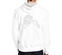 Celeste Luke Mens Hoodies Back Print Sudaderas personalizadas con capucha How You Fall, blanco, XXL