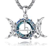 CELESTIA Mujer Colgante Sigilo de Lilith Triple Luna Diosa Collar Bruja Plata de Ley 925 Cristal Austriaco Brujeria Wicca Joyería Esoterismo Regalos Mujer Magia y Ocultismo