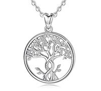 CELESTIA Mujer Collar Arbol de la Vida Plata de ley 925 Arbol de la Vida Colgante con Cadena Joyas Regalos para Madre Hermanas Hijas