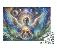 Celestial Angel Music Notes Puzzle De 1000 Piezas Rompecabezas para Adultos Rompecabezas 1000 Piezas para Adultos para Amantes O Amigos Rompecabezas Imposable 70x50cm/1000pcs