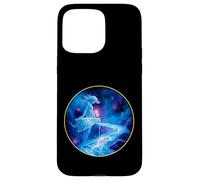 Celestial Aquarius Water Bearer en Azul cósmico - Logotipo Grande Carcasa para iPhone 15 Pro MAX