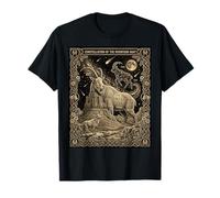 Celestial Cabra Montaña Tarot Tarjeta Capra Constelación Luna Camiseta