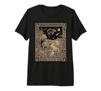 Celestial Capibara Tarot Carta Zodiaco Oculto Camiseta Premium
