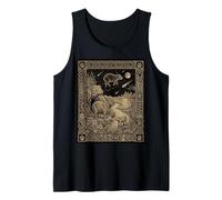 Celestial Capibara Tarot Carta Zodiaco Oculto Camiseta sin Mangas