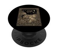 Celestial Capibara Tarot Carta Zodiaco Oculto PopSockets PopGrip Adhesivo