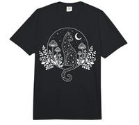 Celestial Cat Moon Mushroom Cottagecore Witchy tee for Women Comfort Colors Adult Heavyweight T-Shirt