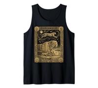 Celestial Cheetah Tarot Card Constelación Savanna Moon Camiseta sin Mangas