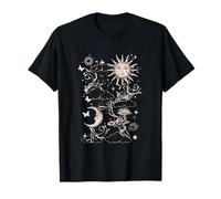 Celestial Cherub Vintage Sun and Moon Camiseta