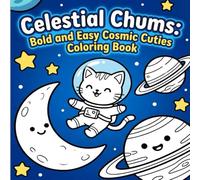 Celestial Chums: Bold and Easy Cosmic Cuties: A Minimalist Space Coloring Book for Beginners with Thick Outlines, Cute Astronaut Animals, and Simple Galaxy Scenes for Stress Relief