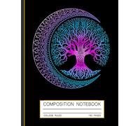 Celestial Composition Notebook: Tree of Life and Moon Phases - Spiritual Reflection Journal