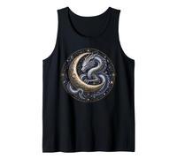 Celestial Dragon Moon Stars Fantasía Arte mítico Regalos Camiseta sin Mangas