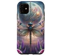 Celestial Dragonfly Moon Fantasy Garden Gothic Floral Look Carcasa para iPhone 11