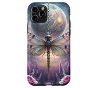 Celestial Dragonfly Moon Fantasy Garden Gothic Floral Look Carcasa para iPhone 11 Pro
