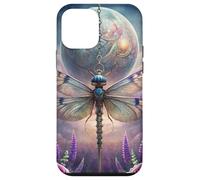 Celestial Dragonfly Moon Fantasy Garden Gothic Floral Look Carcasa para iPhone 12 Mini