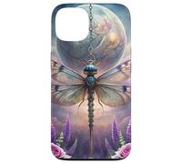 Celestial Dragonfly Moon Fantasy Garden Gothic Floral Look Carcasa para iPhone 13
