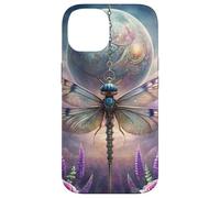 Celestial Dragonfly Moon Fantasy Garden Gothic Floral Look Carcasa para iPhone 14