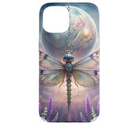 Celestial Dragonfly Moon Fantasy Garden Gothic Floral Look Carcasa para iPhone 15