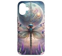 Celestial Dragonfly Moon Fantasy Garden Gothic Floral Look Carcasa para iPhone 16 Plus
