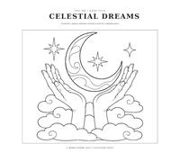 Celestial Dreams: 50 Mystical Moon, Zodiac & Celestial Dreamscapes for Relaxation and Stress Relief - An Adult Monochrome Colouring Book (ONE INK)