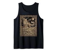 Celestial Fox Tarot Carta Constelación Desierto Luna Astronomía Camiseta sin Mangas