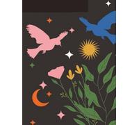 Celestial Garden Hardcover Notebook - 240 Pages: Large Mystical Night Sky Journal with Birds, Moon & Botanical Art | 8.25 x 11 in | College-Ruled Lined | Ideal for Writing, Journaling & Gifting